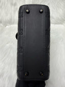 Sac à bandoulière Mini Lady Dior en cuir lisse noir - Christian Dior