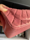 Sac à bandoulière Timeless 20CM en cuir lisse rose - Chanel