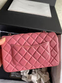 Sac à bandoulière Timeless 20CM en cuir lisse rose - Chanel