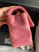 Sac à bandoulière Timeless 20CM en cuir lisse rose - Chanel
