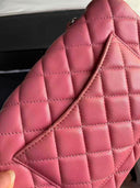 Sac à bandoulière Timeless 20CM en cuir lisse rose - Chanel
