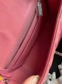 Sac à bandoulière Timeless 20CM en cuir lisse rose - Chanel