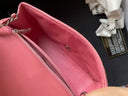 Sac à bandoulière Timeless 20CM en cuir lisse rose - Chanel