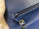 Sac à bandoulière Timeless 11.12 en cuir caviar bleu - Chanel
