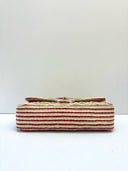 Sac à bandoulière Timeless en tweed beige et rouge - Chanel