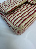 Sac à bandoulière Timeless en tweed beige et rouge - Chanel