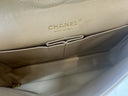 Sac à bandoulière Timeless en tweed beige et rouge - Chanel