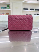 Sac à bandoulière Timeless 20CM en cuir lisse magenta - Chanel