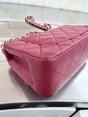 Sac à bandoulière Timeless 20CM en cuir lisse magenta - Chanel