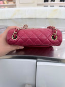 Sac à bandoulière Timeless 20CM en cuir lisse magenta - Chanel