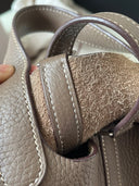 Sac à main Picotin 18 en cuir Togo étoupe - Hermès