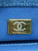 Sac à bandoulière Mood Mini Rectangulaire en denim bleu - Chanel