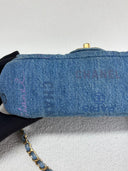 Sac à bandoulière Mood Mini Rectangulaire en denim bleu - Chanel