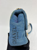 Sac à bandoulière Mood Mini Rectangulaire en denim bleu - Chanel