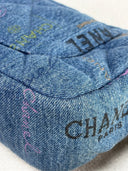 Sac à bandoulière Mood Mini Rectangulaire en denim bleu - Chanel