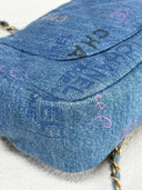 Sac à bandoulière Mood Mini Rectangulaire en denim bleu - Chanel