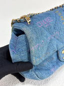 Sac à bandoulière Mood Mini Rectangulaire en denim bleu - Chanel