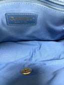Sac à bandoulière Mood Mini Rectangulaire en denim bleu - Chanel