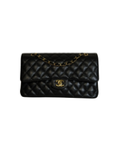Sac à bandoulière Timeless 25 en cuir caviar noir - Chanel