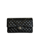 Sac à bandoulière Timeless 25 en cuir caviar noir - Chanel
