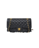 Sac à bandoulière Timeless 11.12 en cuir caviar noir - Chanel