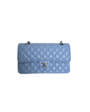 Sac à bandoulière Timeless 11.12 en cuir caviar bleu - Chanel