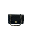 Sac à bandoulière Timeless 11.12 en cuir caviar noir - Chanel