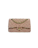 Sac à bandoulière Timeless en tweed beige et rouge - Chanel