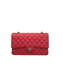 Sac à bandoulière Timeless 11.12 en cuir lisse rouge - Chanel