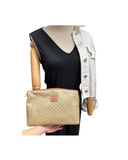 Pochette Large en toile macadam et cuir - Celine