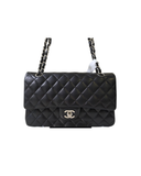 Sac à bandoulière Timeless 25CM en cuir lisse noir - Chanel
