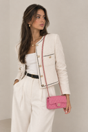 Sac à bandoulière Timeless 20CM en cuir lisse rose - Chanel