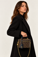 Sac à bandoulière Vanity PM en toile monogram noir et doré - Louis Vuitton