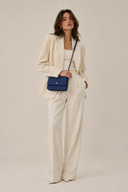 Sac à bandoulière Wallet-On-Chain en cuir caviar bleu - Chanel