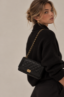 Sac à bandoulière Wallet On Chain Boy en cuir caviar noir - Chanel