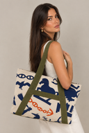 Sac à épaule Cabas de plage Picto de Plage en coton beige - Hermès