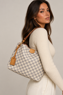Sac à épaule Graceful en toile damier azur et cuir - Louis Vuitton