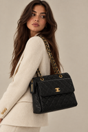 Sac à épaule Matelassé en cuir caviar vintage - Chanel