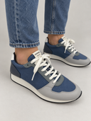 Sneakers Escape en cuir et toile bleu - Hermès